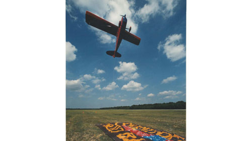 Launching of Airplane to on Advertising Banner Route