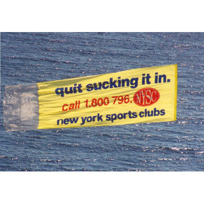 New York Sports Club Aerial Advertising Banner